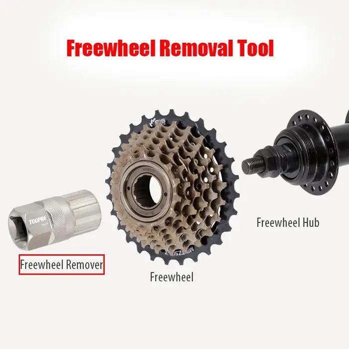 TOOPRE – dissolvant de roue libre de vélo, outil de retrait de Cassette de volant d'inertie, dissolv