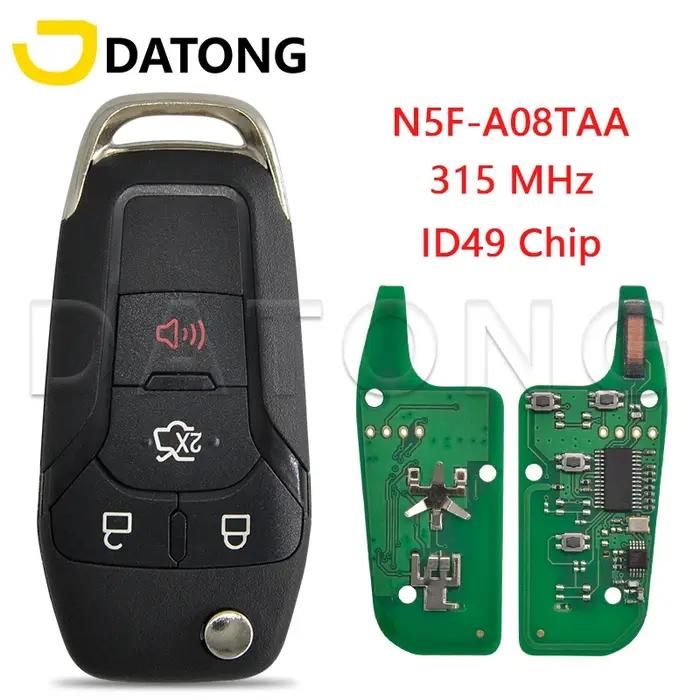 Datong World N5F-A08TAA ID49 puce 315MHz clé à distance de voiture adaptée pour Ford Fusion Transit