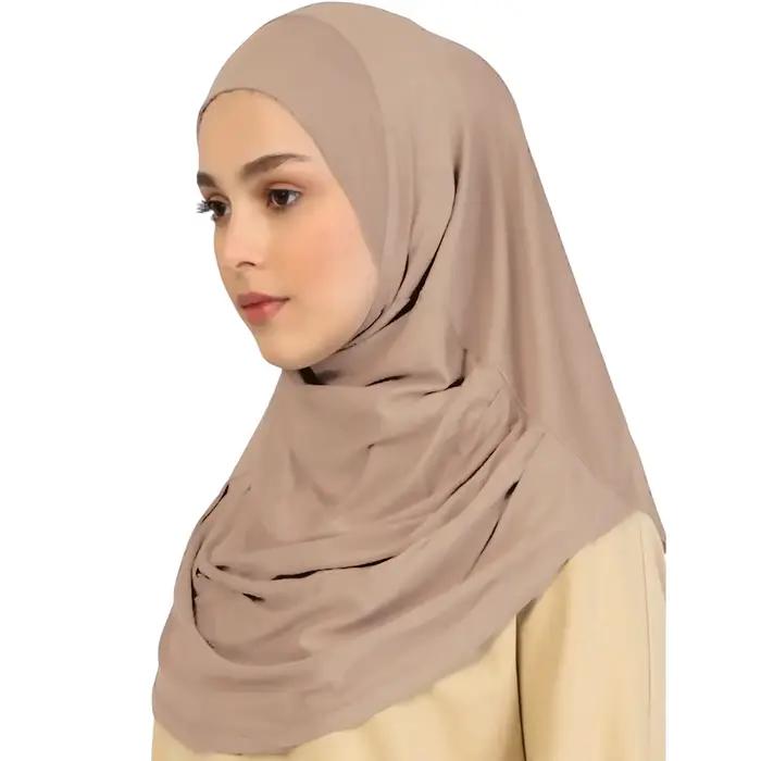 Foulard en chanvre de couleur unie pour femmes, prêt à l'emploi, couvre-cou, Hijabs de sport, châles