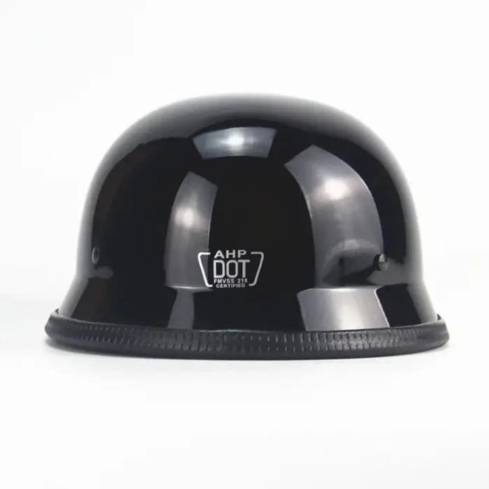 1 pièces X M/L/XL/XXL Vintage moto Cruiser casque demi visage casque allemand moto casque noir brill