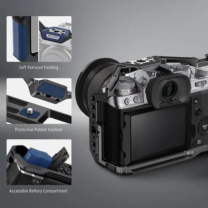 Cage complète pour appareil photo NEEWER compatible avec Fujifilm X-T5, Rig vidéo en aluminium pour