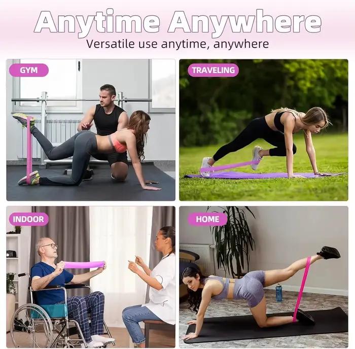 Bandes de résistance en caoutchouc pour yoga musculation Pilates gainage et entraînement fitness occasionnels