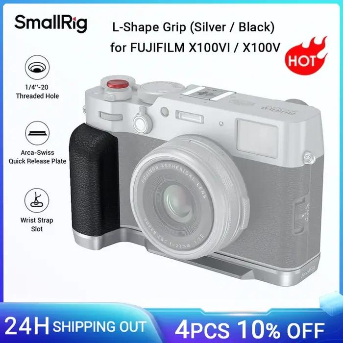 Poignée en forme de L SmallRig pour FUJIFILM X100VI / X100V, avec plaque à dégagement rapide Arca-Sw