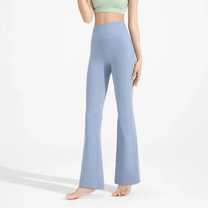 Leggings de yoga et de Pilates pour femme, taille haute, évasés, sans couture, effet push-up, couleu