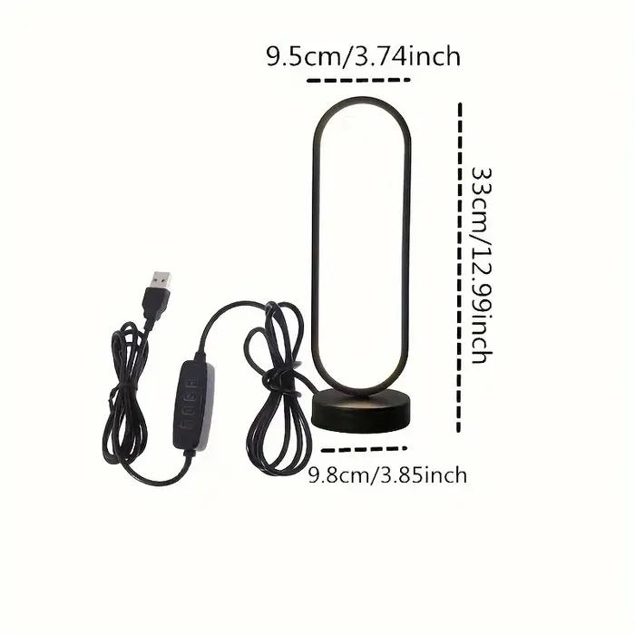 1PC lampe chambre anneau lampe salon trois couleurs gradation lampe de chevet LED veilleuse