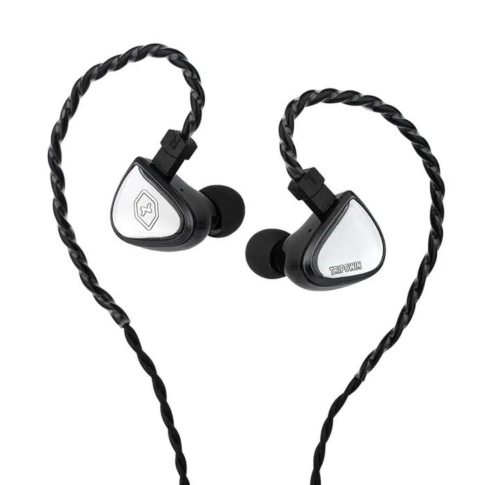 Tripowin x 0DiBi: Vivace 10mm diaphragme en titane pilote dynamique IEM Hifi écouteurs avec câble Au