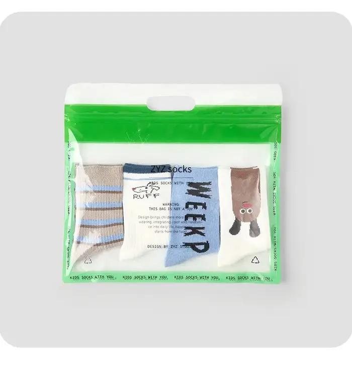 Chaussettes pour enfants printemps 2026, motif dessin animé chiot et lettres, chaussettes en coton p
