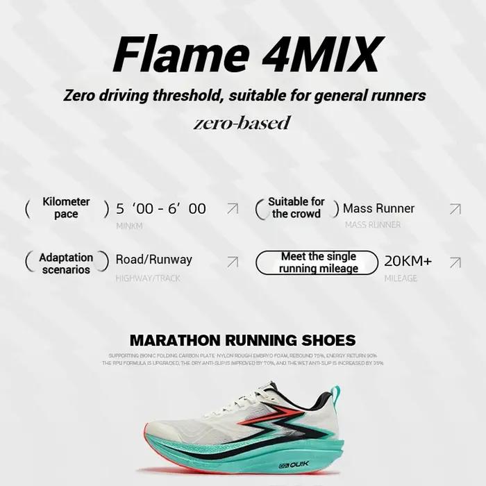 Chaussures de course 361° Flamme 4.0 MIX homme - Plaque carbone marathon rebond stable résistant