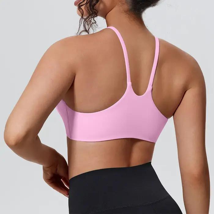 Soutien-gorge de sport pour femme à bretelles croisées, antichoc, sensation seconde peau, sexy, pour