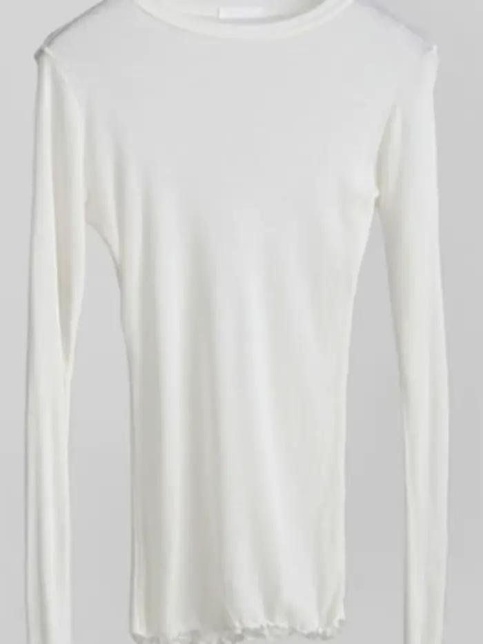T-shirt uni à manches longues pour femmes, de haute qualité, élastique, basique, décontracté, Sexy,