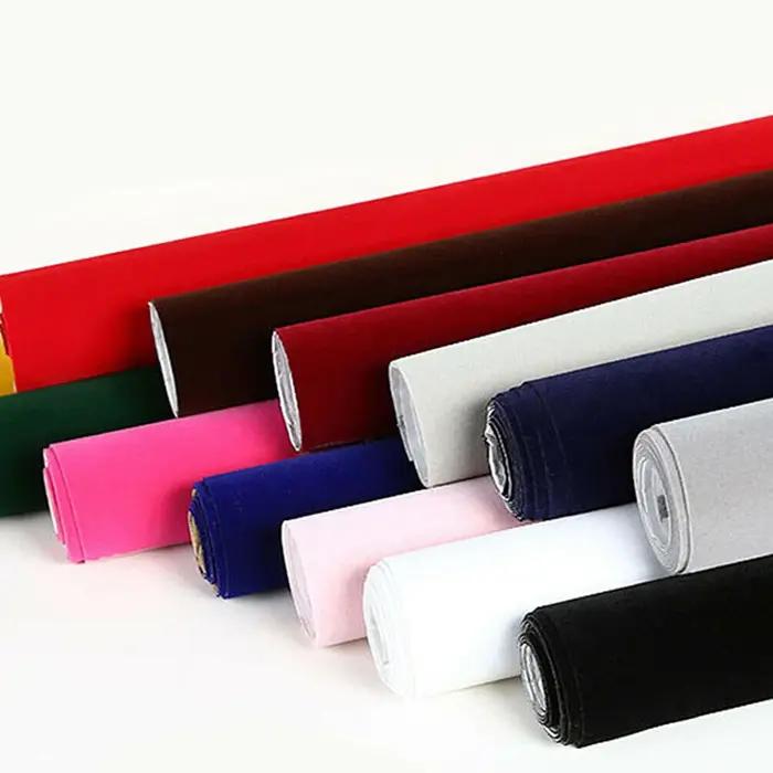 Doublure floquée en velours auto-adhésive, feuilles adhésives en tissu feutré pour l'art et l'artisa