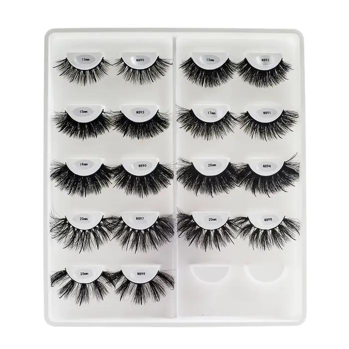 REDSIREN Faux cils en vison pointes vaporeux épais naturel pleine bande cils nouveau maquillage moel