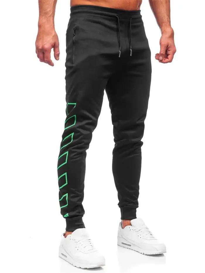 Printemps automne poche zippée hommes pantalons confortables pantalons de survêtement à séchage rapi
