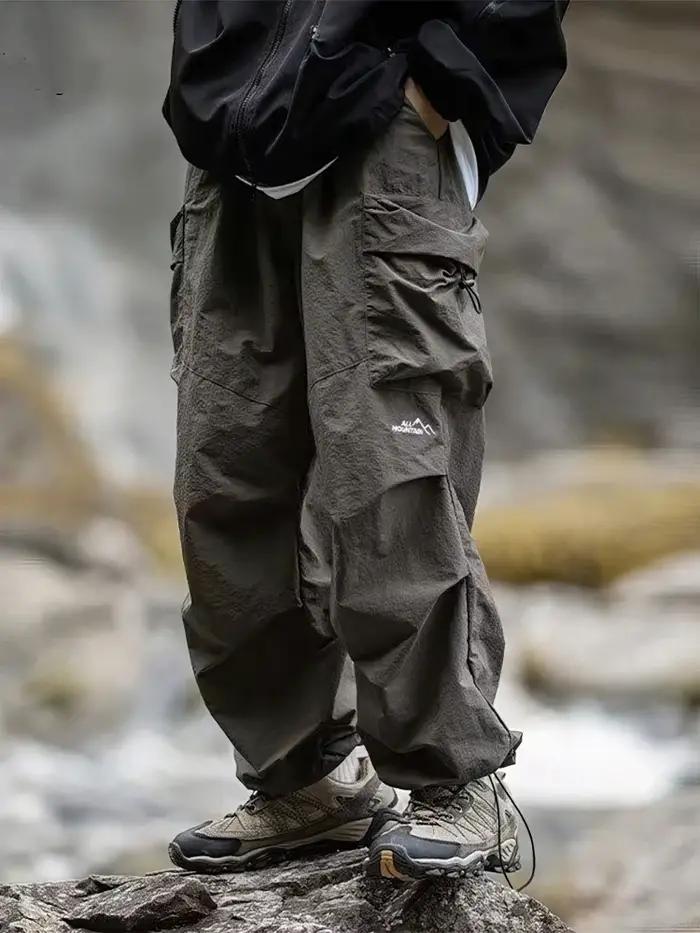 Pantalon cargo ample pour homme, printemps-été, imperméable, décontracté, sport, jogging, parachute,