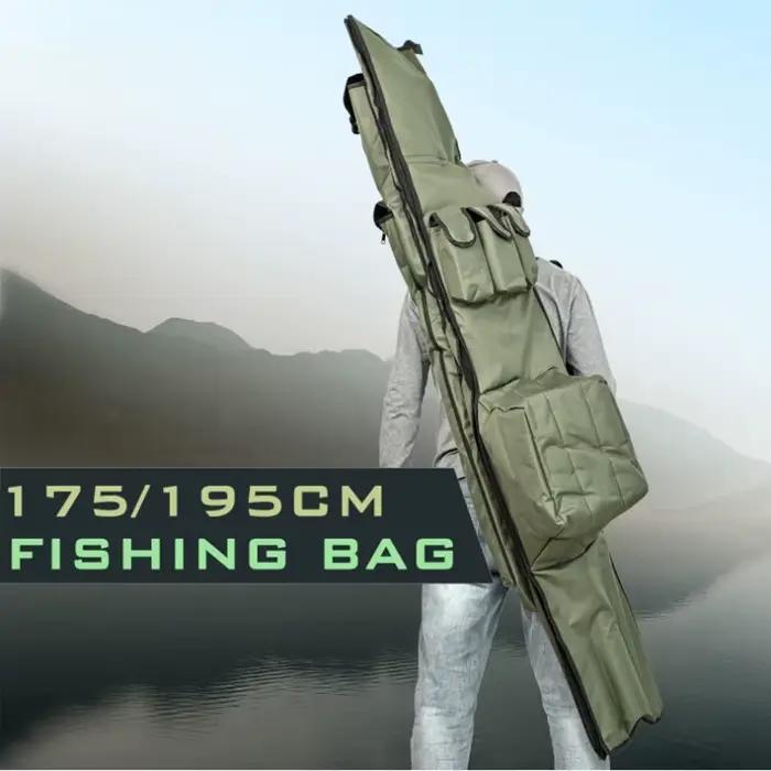 Sac de rangement pêche 175cm 195cm portable pliable étanche 1000D Oxford pour canne à pêche