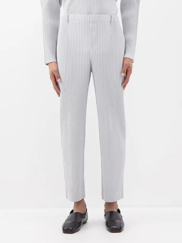 Miyake plissé hommes pantalon Baggy pantalon droit mode pantalons décontractés Style japonais Miyake
