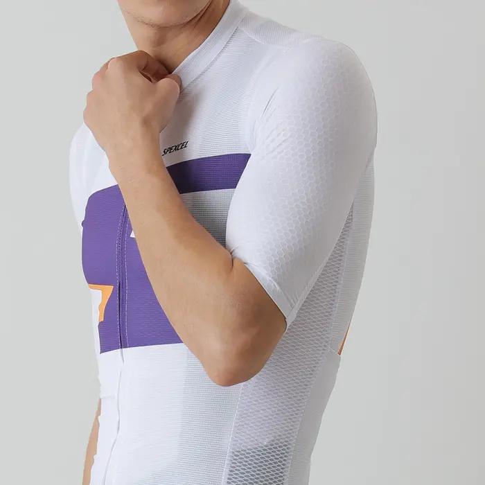 SPEXCEL-Maillot de Cyclisme PRO à Manches Courtes, Adapté à la Course Italienne, Tissu observateur e