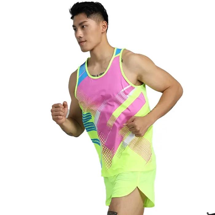 Survêtement pour hommes, combinaison de Jogging à séchage rapide, vêtements d'exercice, gilet de cou