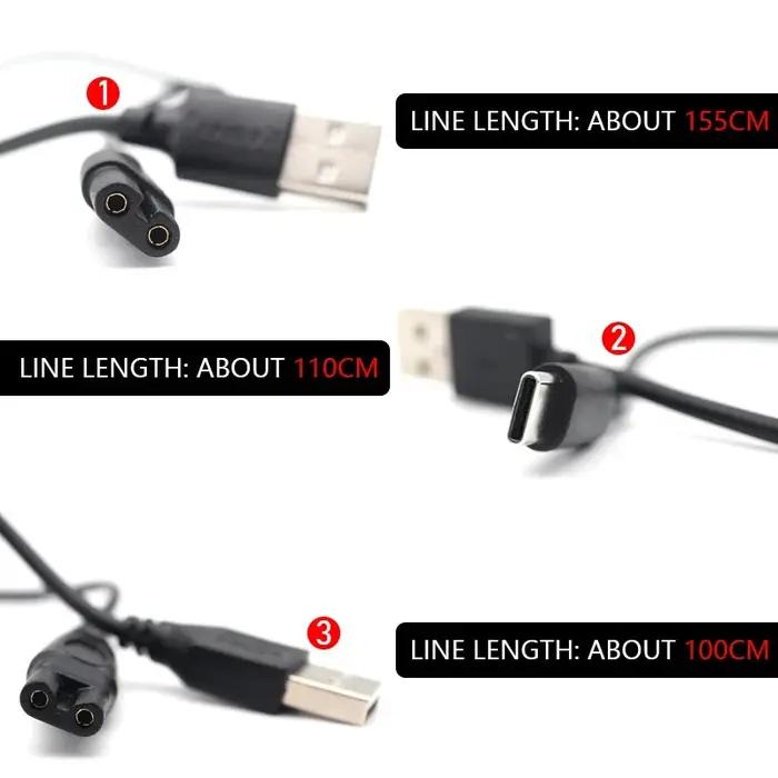 Câble de chargeur d'alimentation USB d'origine pour Kemei 1986PG 1949 2028 2026 tondeuse à cheveux p