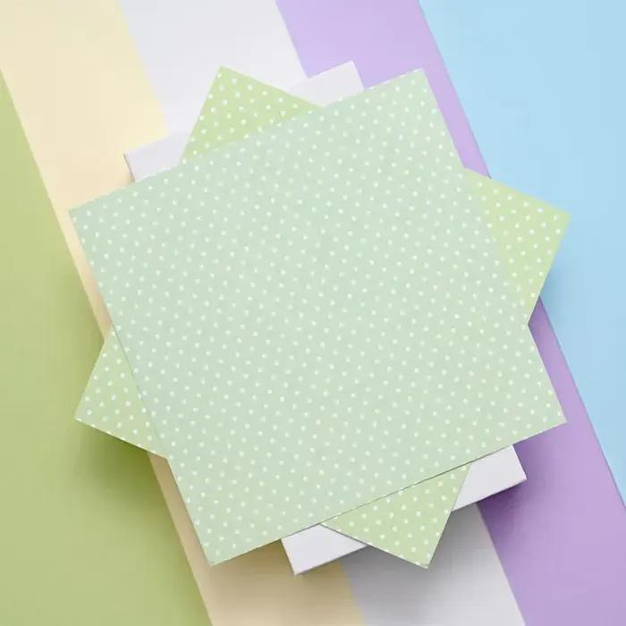 Lot de 12 feuilles de papier artisanal à motif de grille de points 6"X 6" pour fonds d'art, fabricat