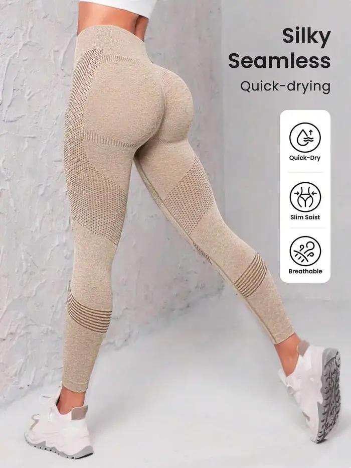 Leggings de sport à large ceinture sans couture