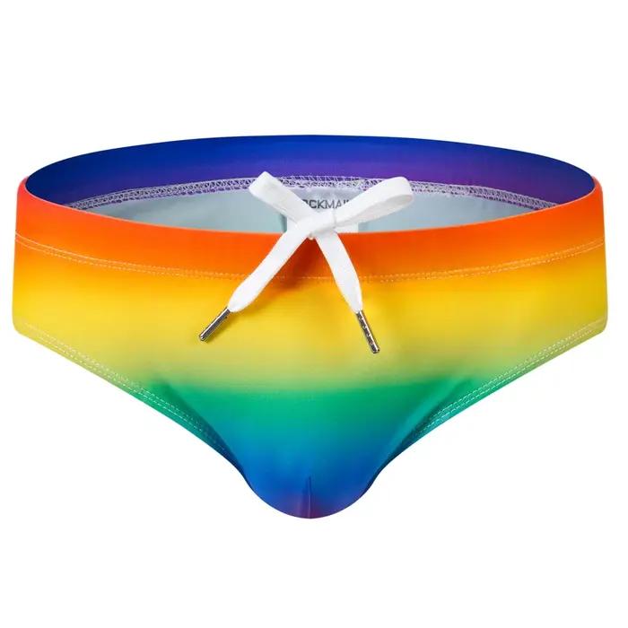 Maillot de bain homme Jockmail push-up multicolore troncs boxer sexy respirant shorts plage