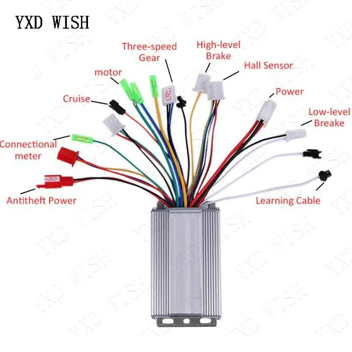 Contrôleur de moteur à courant continu sans balais pour vélo électrique scooter électrique bricolage 36V 48V 350W performance précision endurance