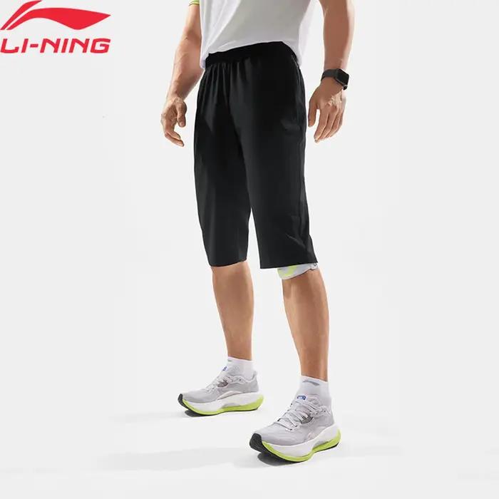 Li-ning short d'entraînement pour hommes AT DRY ULTRA 86% Polyester 14% élasthanne coupe régulière d
