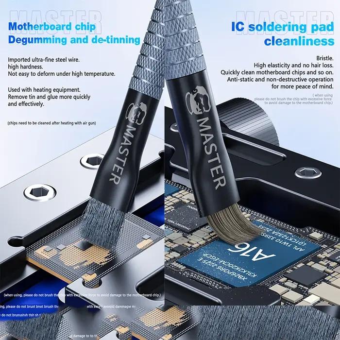 Brosse mécanique en acier pour carte mère, élimination de la colle, tampon IC, nettoyage du PCB CPU,