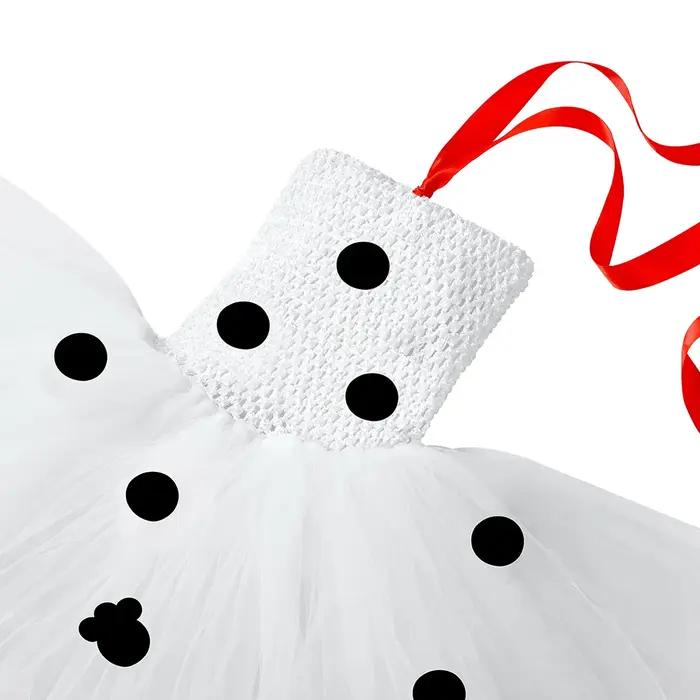 Costume de chien dalmatien pour petites filles, robe Tutu de chiot tacheté à pois, Costume de dalmat