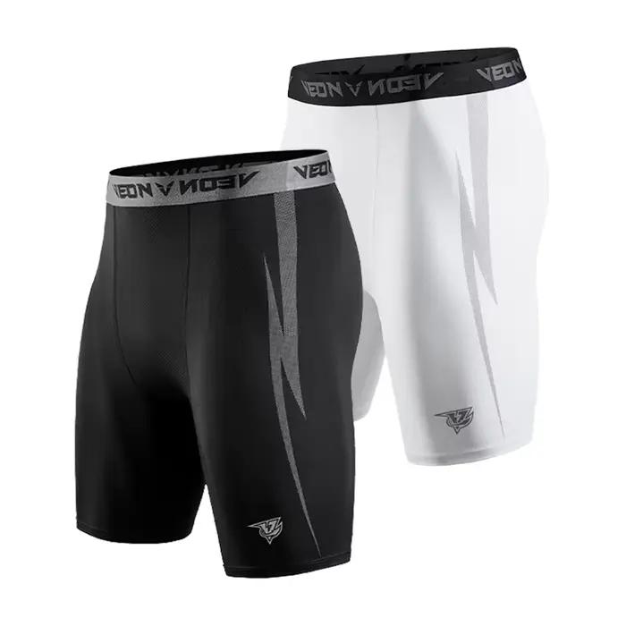 Short compression homme noir sportif - Spandex running athlétique sous-vêtement performance