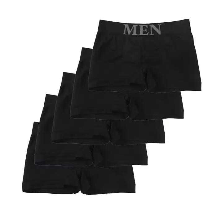 Boxers pour hommes 5 pièces sous-vêtements respirants doux extensibles haute élasticité confortables couleur unie activités sportives occasions quotidiennes