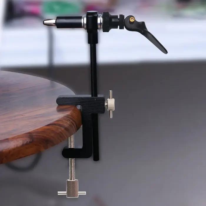 Bimoo 360 ° Étau d'attache de mouche à pince en C rotatif avec mâchoires en acier trempé, Kit de fil