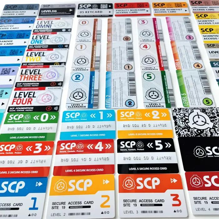 Patchs de carte rigide SCP en PVC avec texte clair imprimé, carte rigide supérieure, haute quantité,