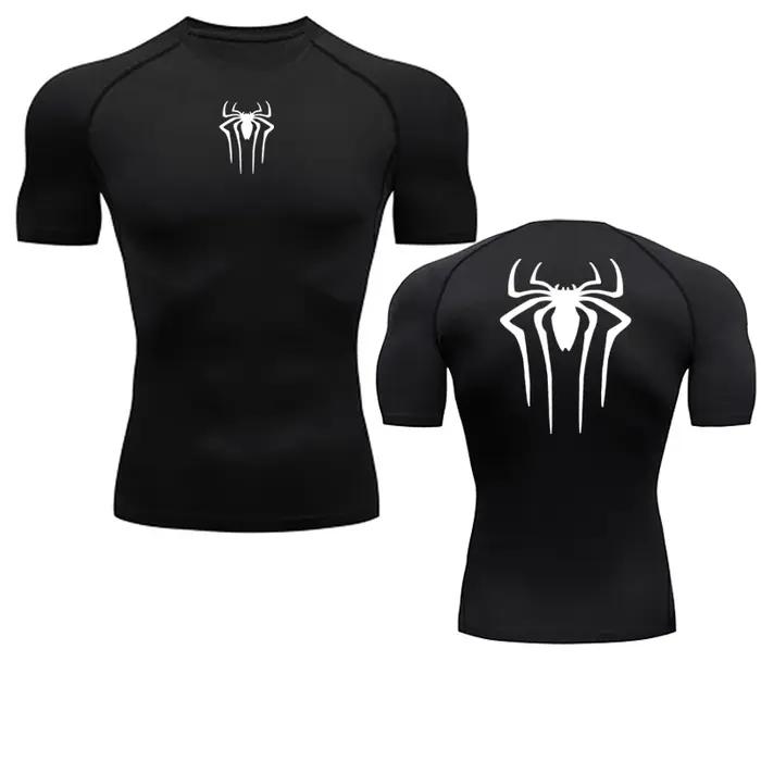 Haut sport chemise de course hommes T-shirt Fitness T-shirt court séchage rapide travailler collants