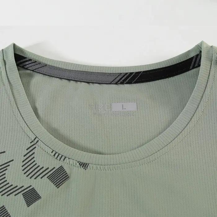 Chemises à manches courtes en nylon pour hommes, séchage rapide, col rond, impression de mode, entra