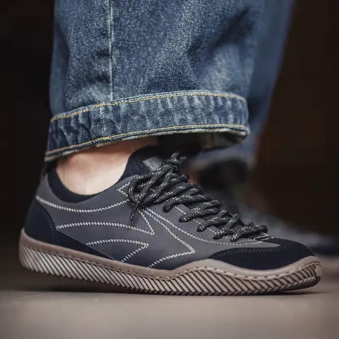 Maden rétro noir Patchwork allemand formateurs chaussures une pièce tricot chaussette baskets à lace