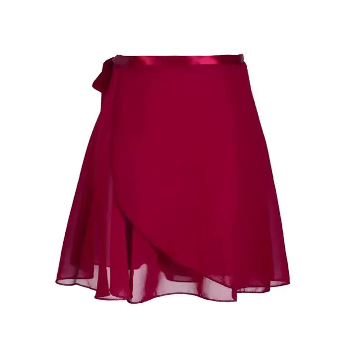Adulte mousseline de soie ballet tutu danse jupe femmes filles gymnastique jupe portefeuille formati