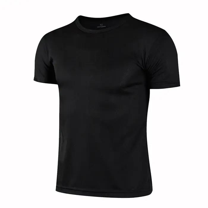 Hommes femmes séchage rapide à manches courtes Sport T-Shirt maillots de gymnastique Fitness chemise