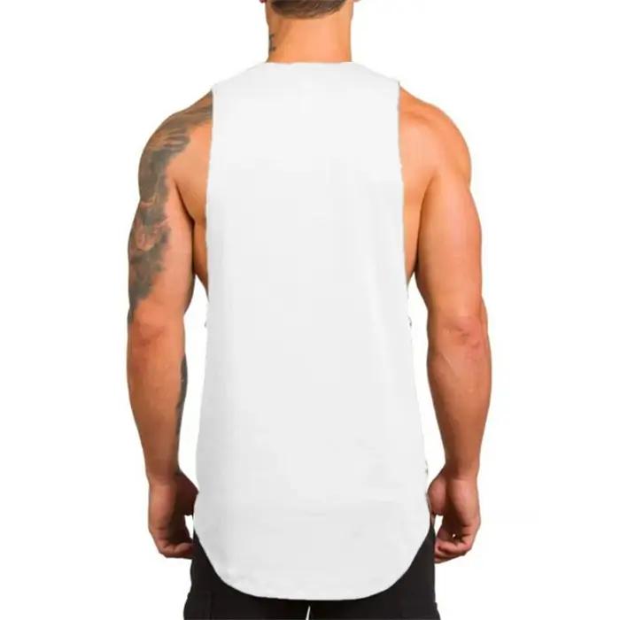 Marque Gym Sport vêtements coton Singlets musculation Stringer débardeurs hommes Fitness chemise Mus