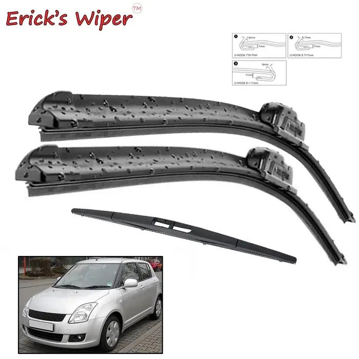 Erick's Wiper-Kit d'essuie-glace avant et arrière pour Suzuki Swift URA back 2004-2010, pare-brise 2