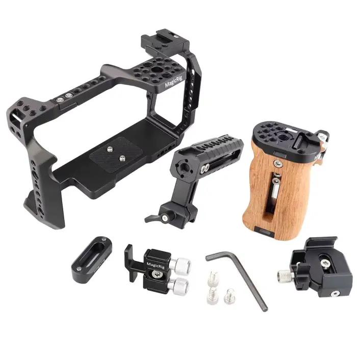 Kit de cage MAGICRIG pour BlackMagic BMPCC 6K Pro, avec poignée supérieure NATO, rail NATO, poignée