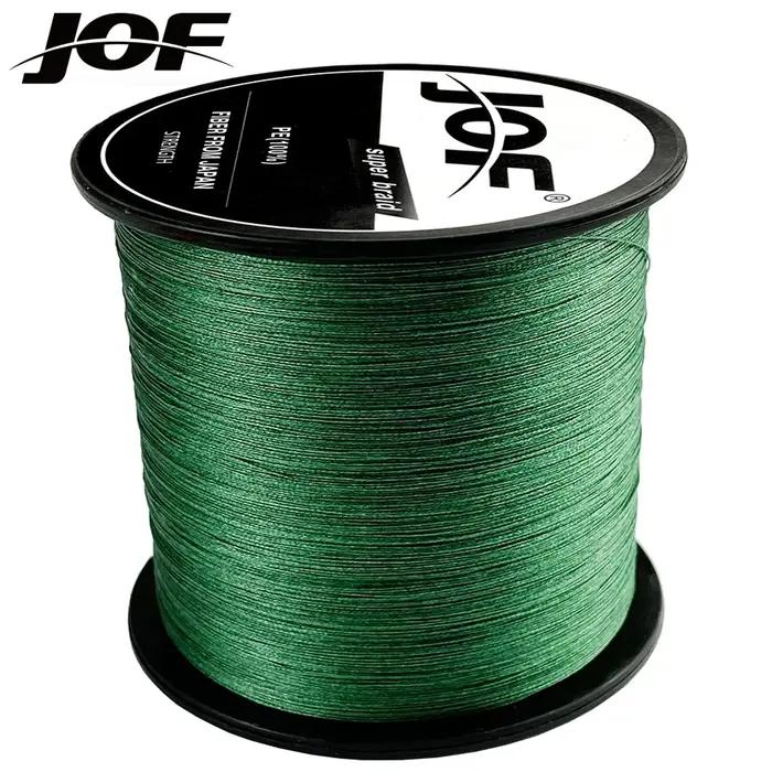 JOF – ligne de pêche à la carpe, 8 brins/4 brins, 500M/300M, cordon PE multifilament tressé, matéria