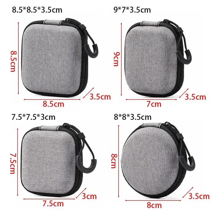 Mini sac de rangement EVA, 1 pièce, pochette de transport, étui pour écouteurs à fermeture éclair po