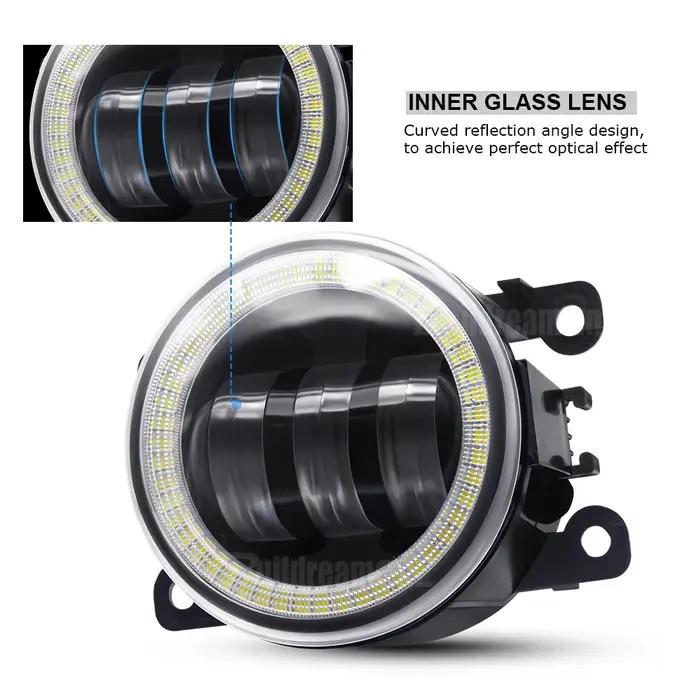 Ensemble de phares antibrouillard Angel Eye, 2 pièces, pour Ford Fiesta 2001 – 2015, lentille LED po