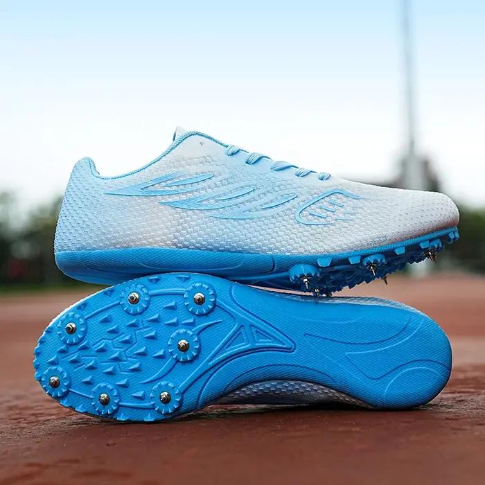 Chaussures d'athlétisme à pointes pour hommes et femmes, chaussures de course pour garçons et filles