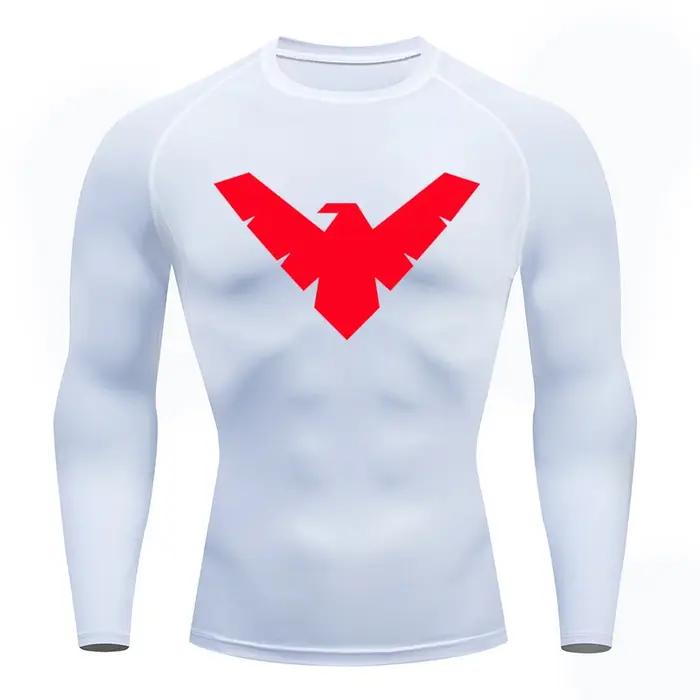 Chemise de Compression d'été à manches courtes pour hommes, haut de sport, t-shirt de course, séchag