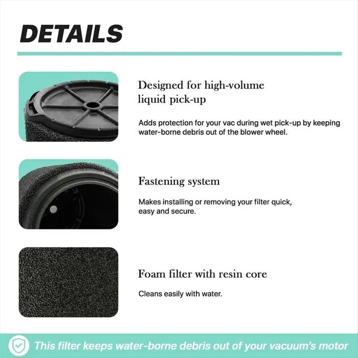 VF7000-Filtre de rechange pour support d'aspirateur, filtre uniquement pour support d'aspirateur sec