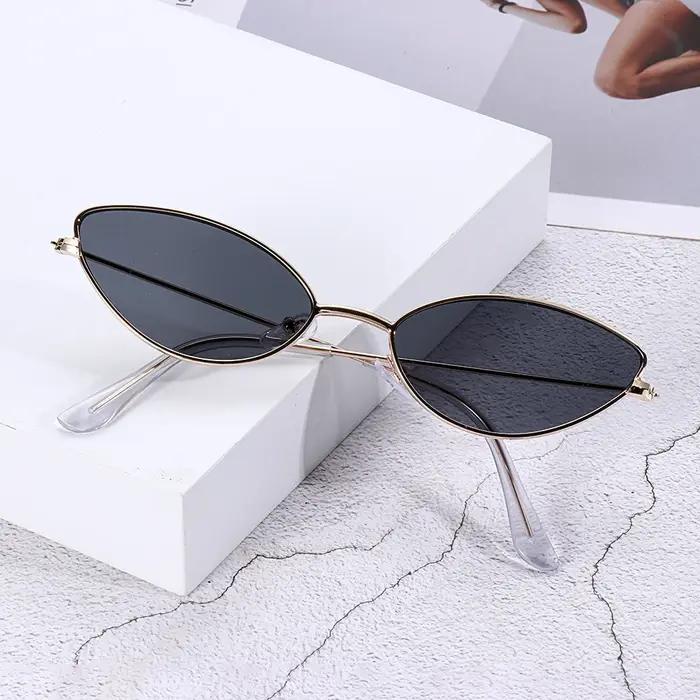 Lunettes de soleil œil de chat vintage pour femmes, petites lunettes de soleil rétro, nuances UV400,