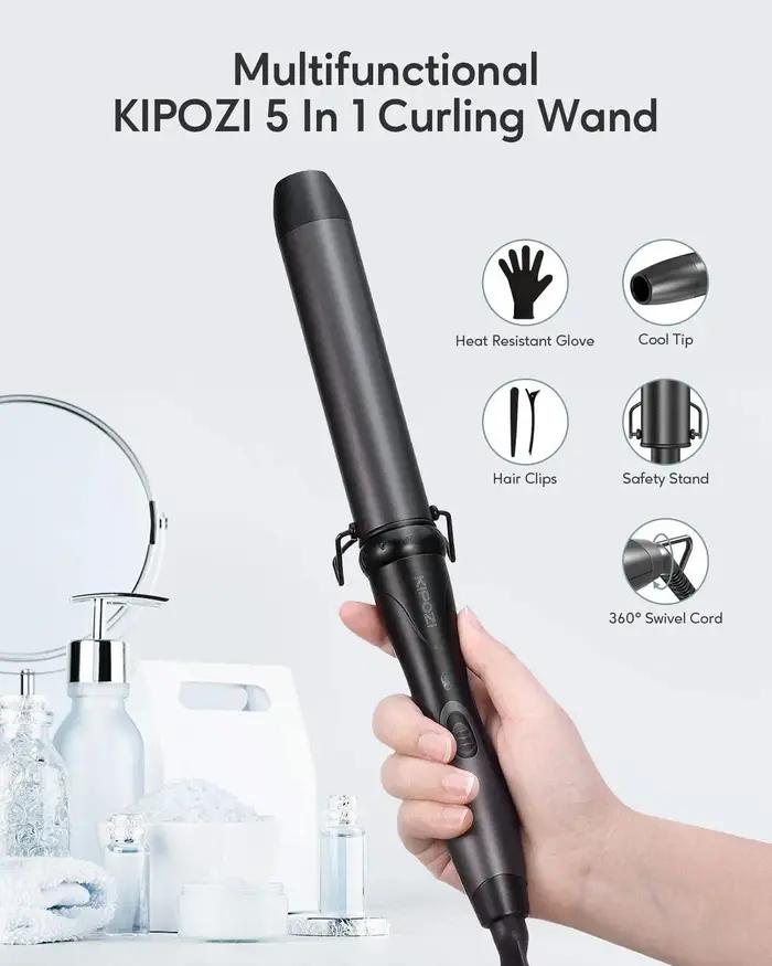 KIPOZI-Fer à friser électrique professionnel 5 en 1 pour femme, outils pour cheveux, chauffage insta